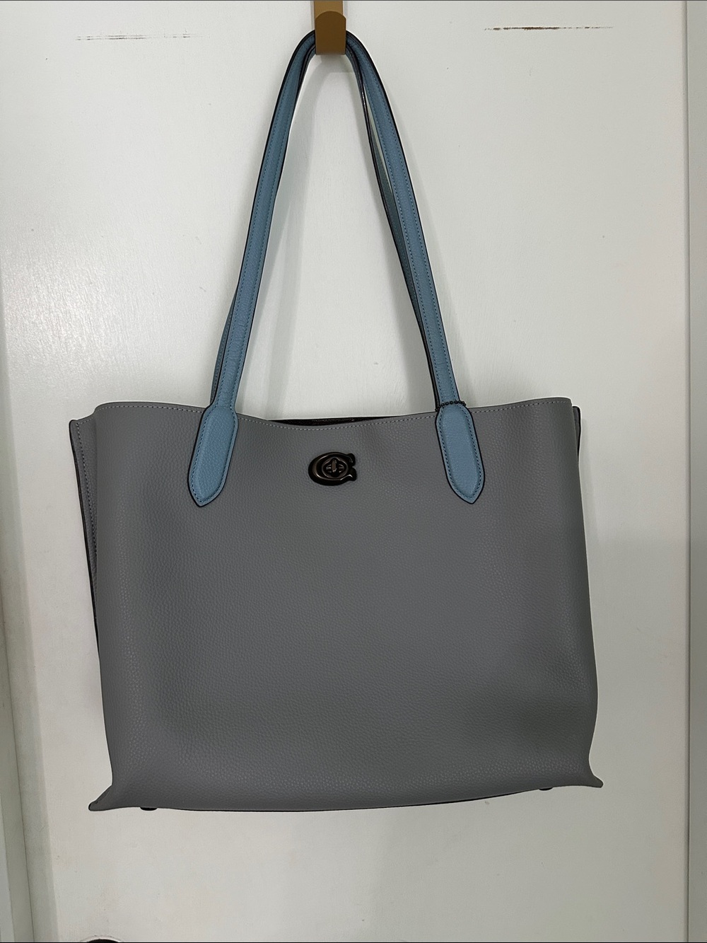Coach willow dusty blue Tote Bag with Light Blue Straps